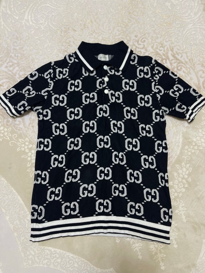 Gucci Desenli Kısa Kollu Polo Tişört - Görsel 2