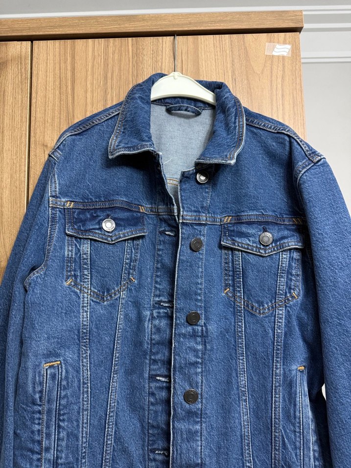 Mavi Düğmeli Kadın Denim Ceket - Görsel 3