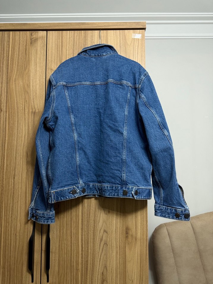 Mavi Düğmeli Kadın Denim Ceket - Görsel 4
