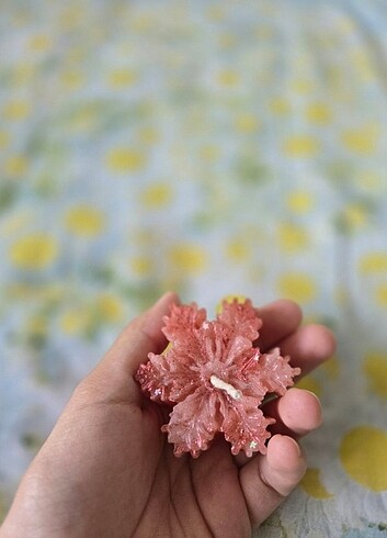 Diğer Açık pembe Kar tanesi mum