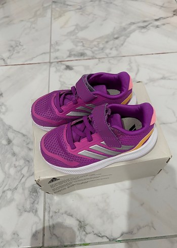 25 Beden Kız Çocuk Mor Velcro Spor Ayakkabı