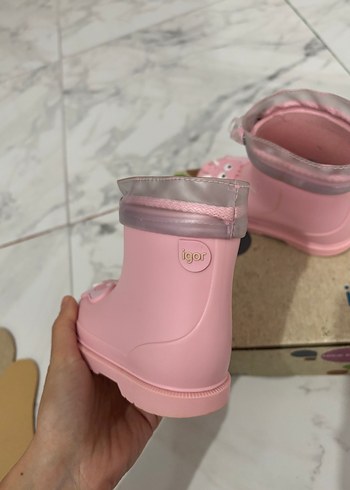Igor Kız Çocuk Pembe Fil Desenli Lastik Bot