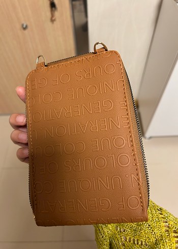 Fermuarlı Kahverengi Deri Kadın Çapraz Çanta - Görsel 8