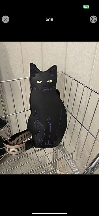 Beden siyah Renk Gotik kedi çanta