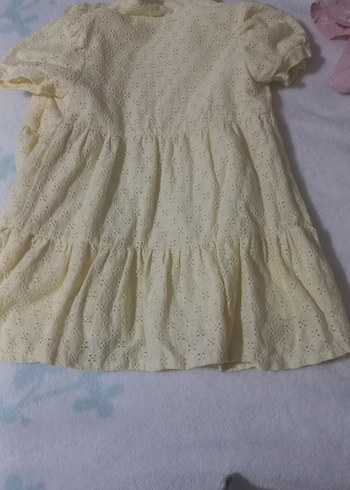 Kız Çocuk Düğmeli Pamuklu Bohem Elbise(3-4yaş) - Görsel 3