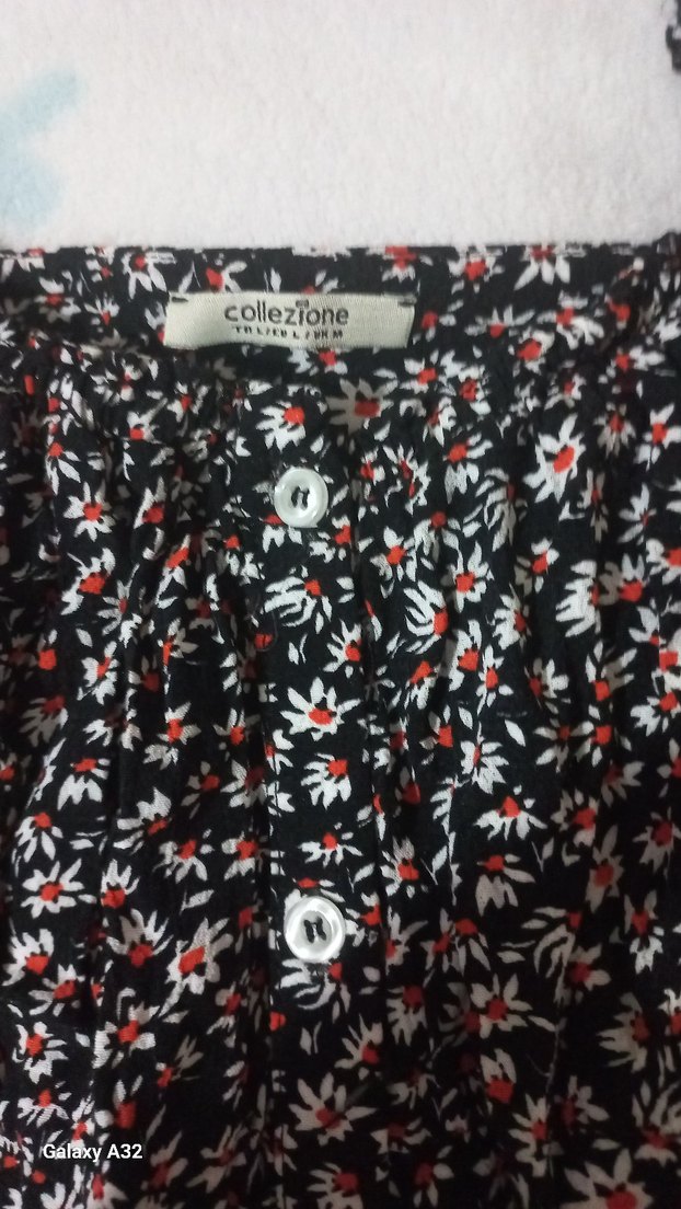 küçük çiçekli,Renkli Uzun Elbise - Görsel 2