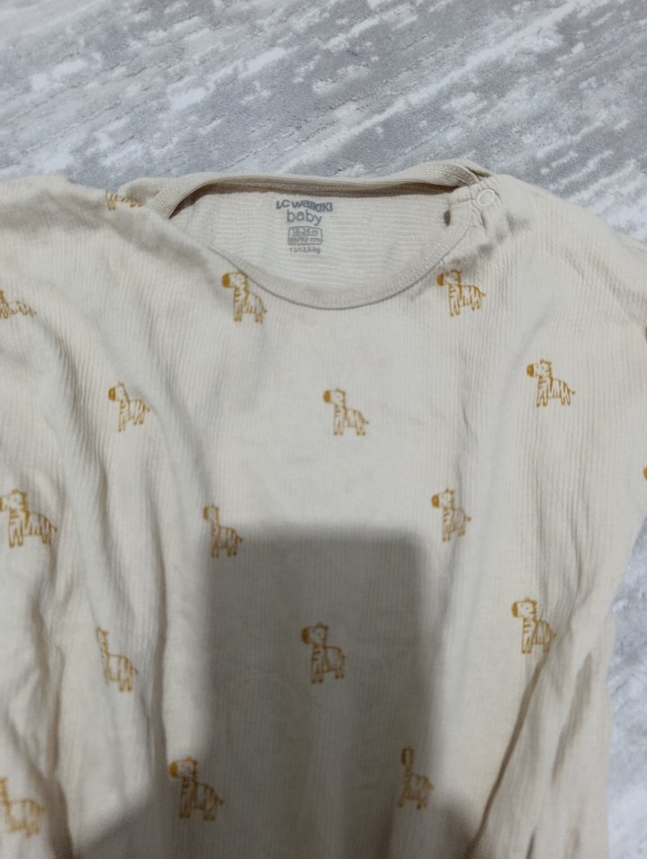 Baskılı Bej Bebek İçlik - Görsel 2