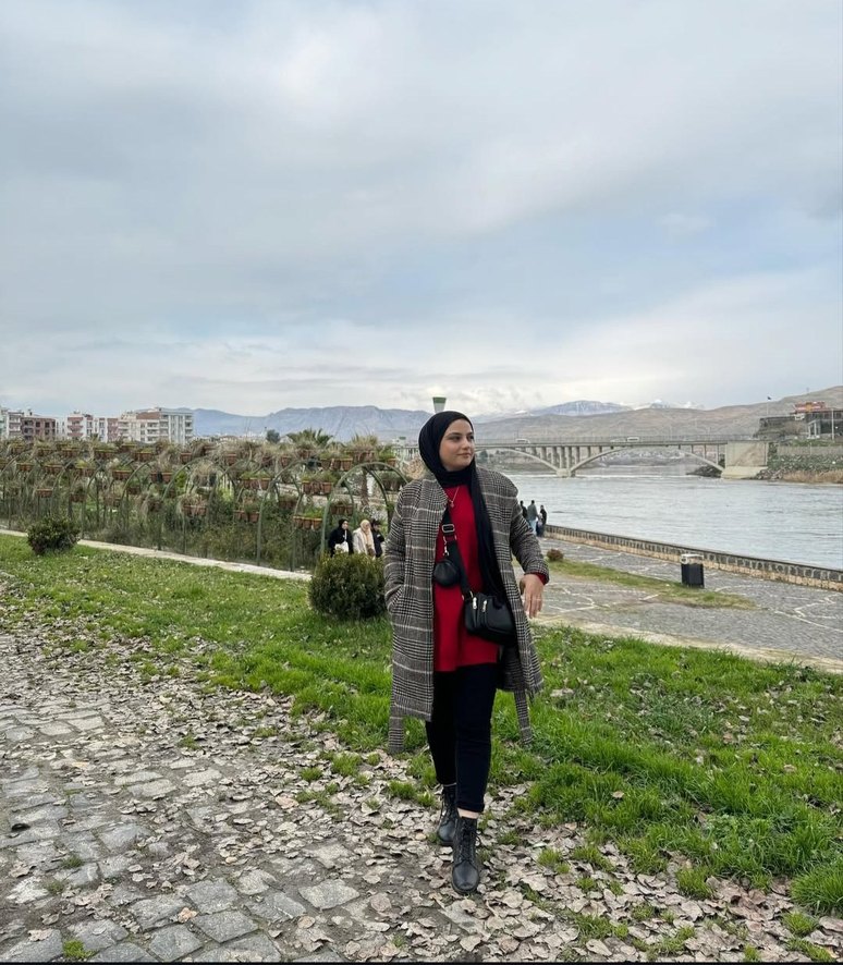 Gri Desenli Kemerli Midi Kadın Kaban - Görsel 2