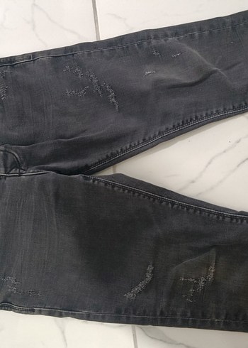 Siyah erkek Regular Fit Sokak Tarzı Jean - Görsel 4