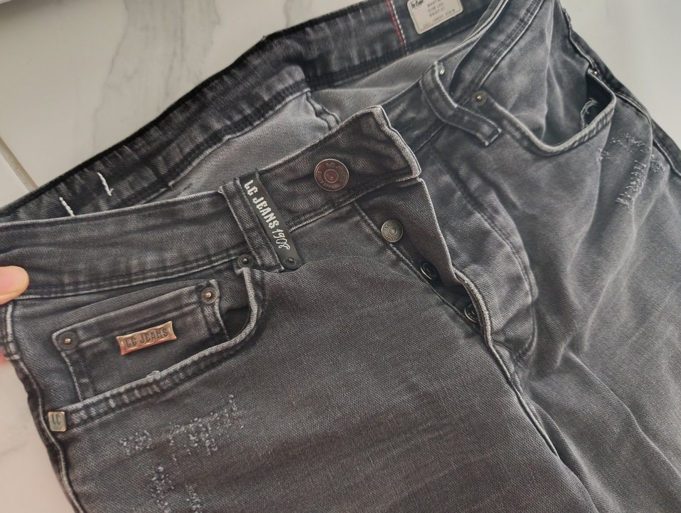 Siyah erkek Regular Fit Sokak Tarzı Jean - Görsel 2