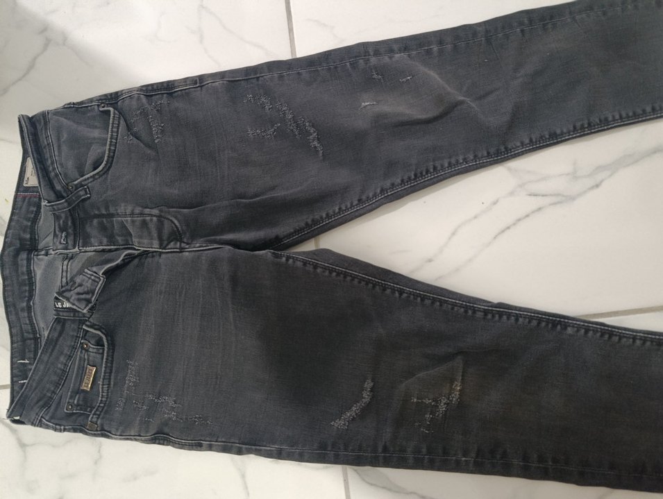 Siyah erkek Regular Fit Sokak Tarzı Jean - Görsel 4