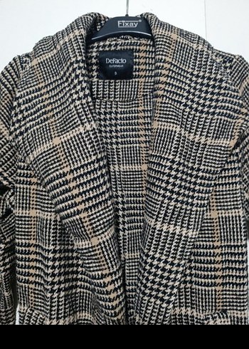 Kadın Gri Düğmeli Uzun kaban - Görsel 2