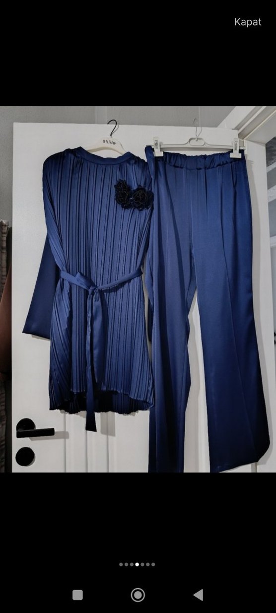 Piliseli Lacivert  Tunik - Görsel 4