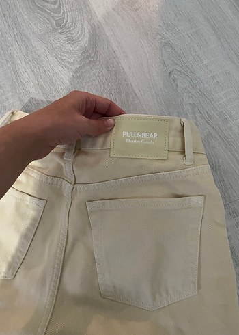 34 Beden Bej Midi Regular Fit Kadın Jean