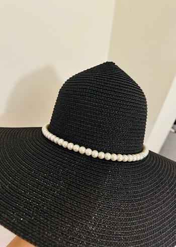 İncili  Siyah Kadın şapka - Görsel 6