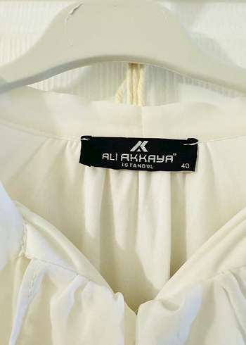 Tesettür beyaz elbise - Görsel 4