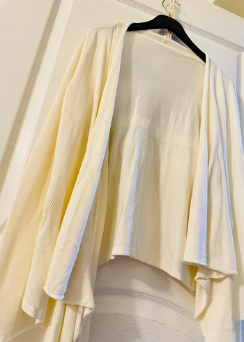 Kadın Beyaz Salaş Midi Hırka - Görsel 5