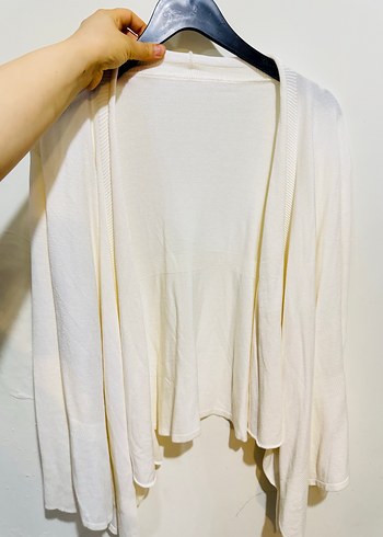 Kadın Beyaz Salaş Midi Hırka - Görsel 2