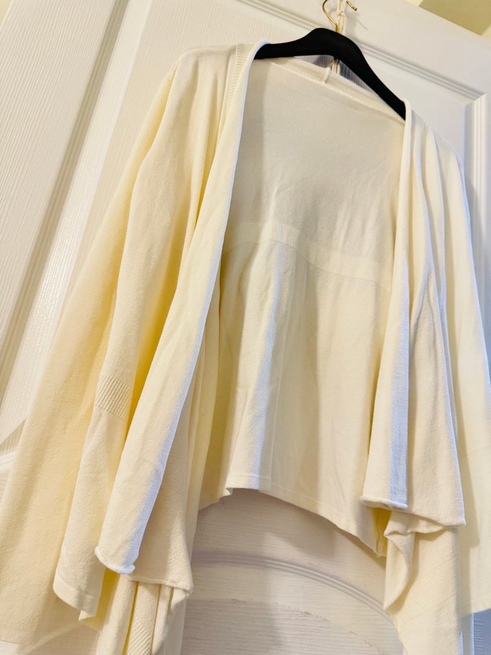 Kadın Beyaz Salaş Midi Hırka - Görsel 5