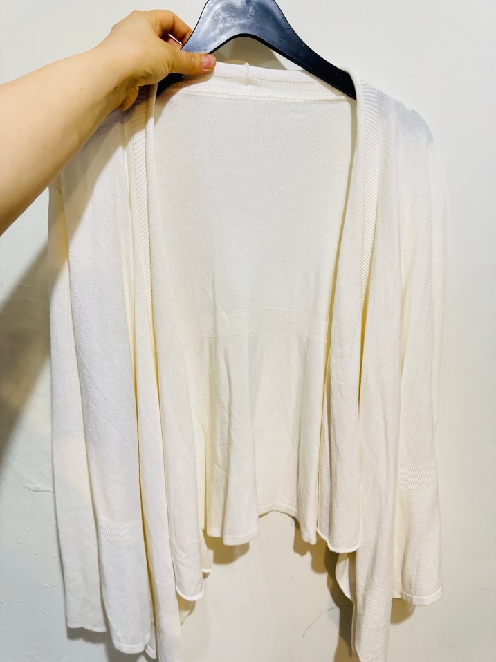 Kadın Beyaz Salaş Midi Hırka - Görsel 2