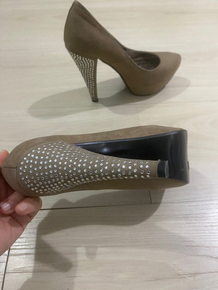 Vizon topuklu ayakkabı - Görsel 4