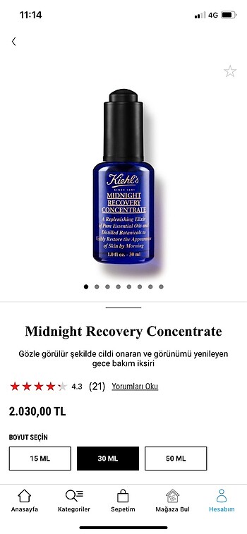 Kiehl's Kiehl?s Midnight Recovery Serum