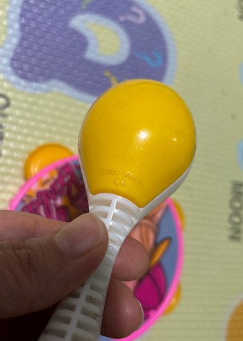 Renkli Sarı Marakas ve Tef Çocuk Oyuncağı - Görsel 2