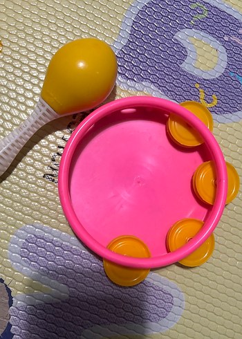 Renkli Sarı Marakas ve Tef Çocuk Oyuncağı - Görsel 4