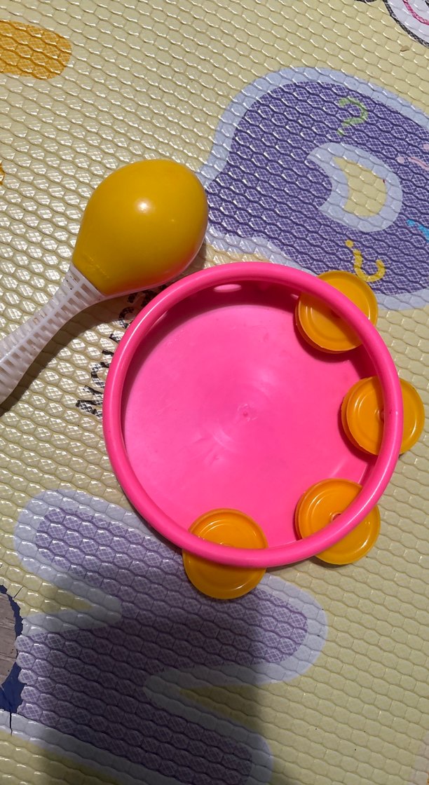 Renkli Sarı Marakas ve Tef Çocuk Oyuncağı - Görsel 4