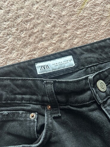 l Beden Zara Yüksek Bel Siyah Jean