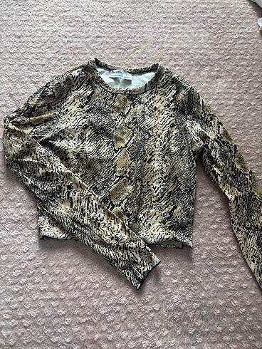 Uzun Kollu Crop Bluz