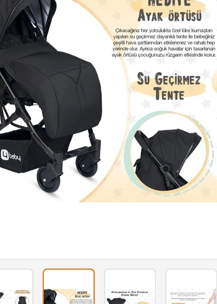 4baby kabin boy bebek arabasi - Görsel 3