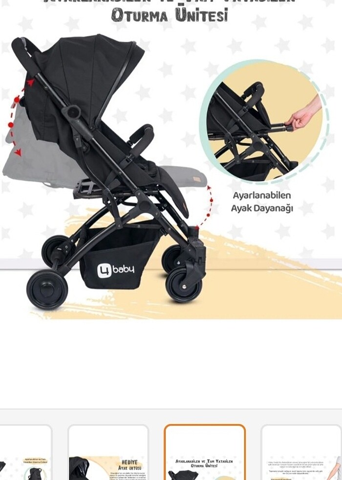 4baby kabin boy bebek arabasi - Görsel 5