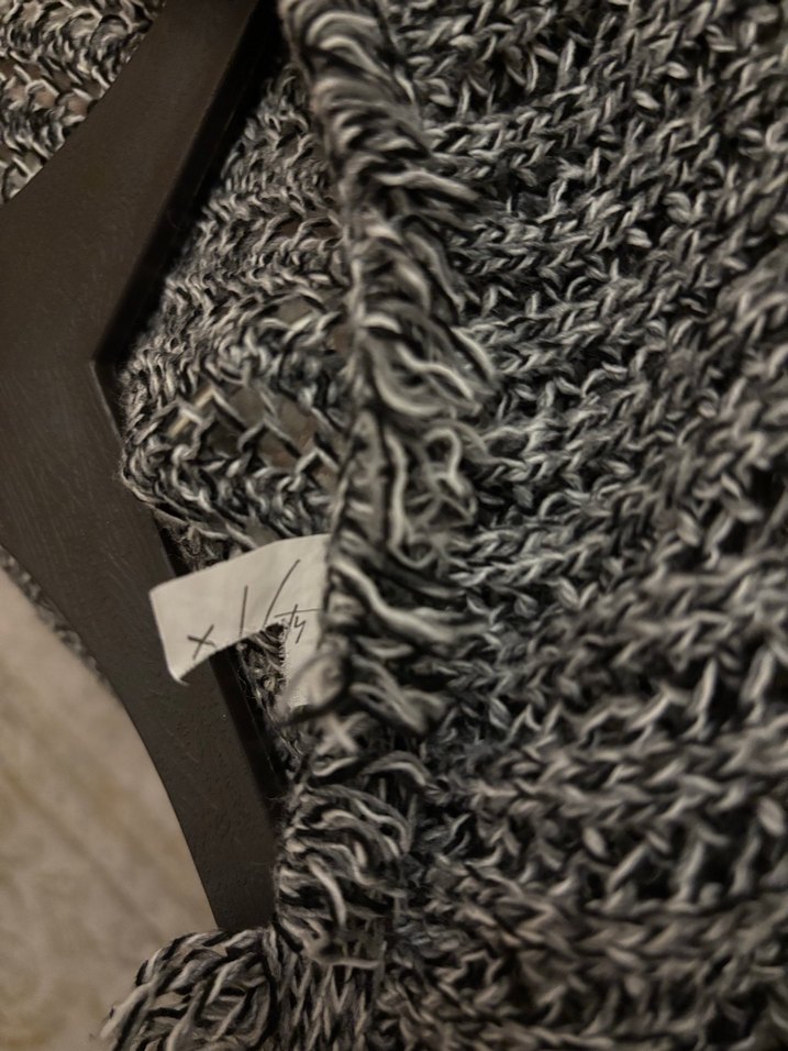 Gri Bohem Salaş Örgü Kadın Hırka - Görsel 3