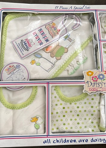 Daisymini Ayıcık Nakışlı Yenidoğan 11 Parça Hastane Çıkışı Seti - Görsel 2