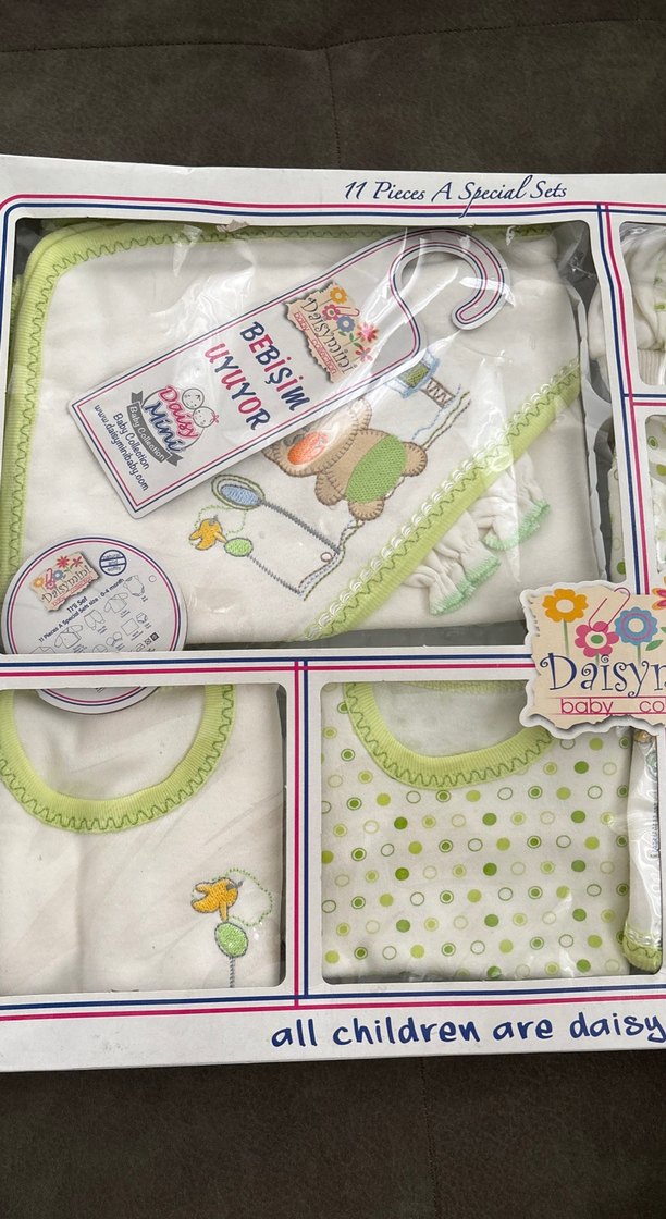 Daisymini Ayıcık Nakışlı Yenidoğan 11 Parça Hastane Çıkışı Seti - Görsel 2