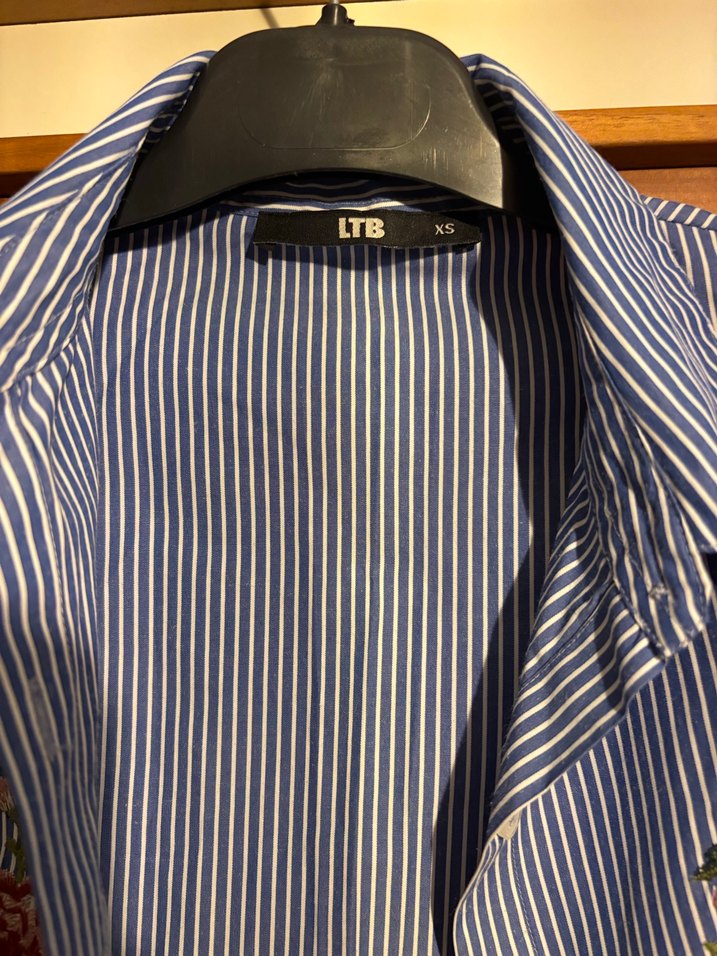 LTB Nakışlı Çizgili Kadın Gömlek - Görsel 2