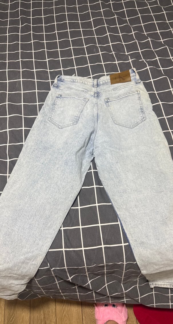 Gri Rahat Kesim Midi Kadın Kot Pantolon - Görsel 2