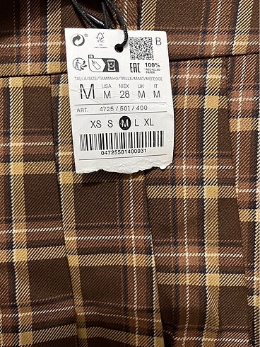 m Beden kahverengi Renk stradivarius etek