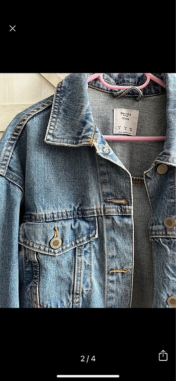 s Beden mavi Renk bershka kot ceket