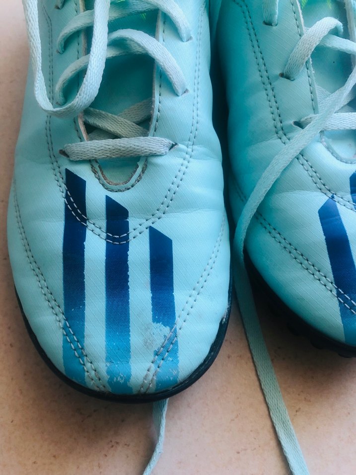 Mavi Bağcıklı Erkek  krampon-Spor Ayakkabı - Görsel 5