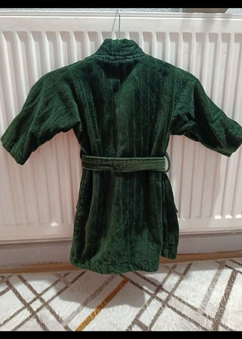 Erkek Çocuk Koyu Yeşil Bornoz - Görsel 3