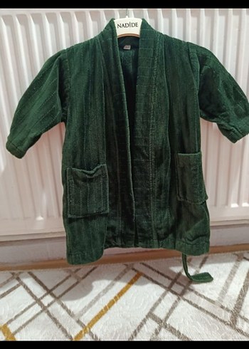 Erkek Çocuk Koyu Yeşil Bornoz - Görsel 2