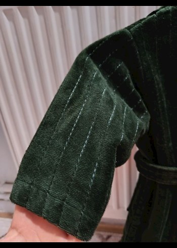 Erkek Çocuk Koyu Yeşil Bornoz - Görsel 4