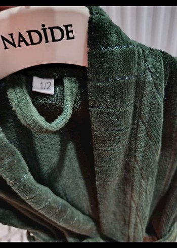 Erkek Çocuk Koyu Yeşil Bornoz - Görsel 5