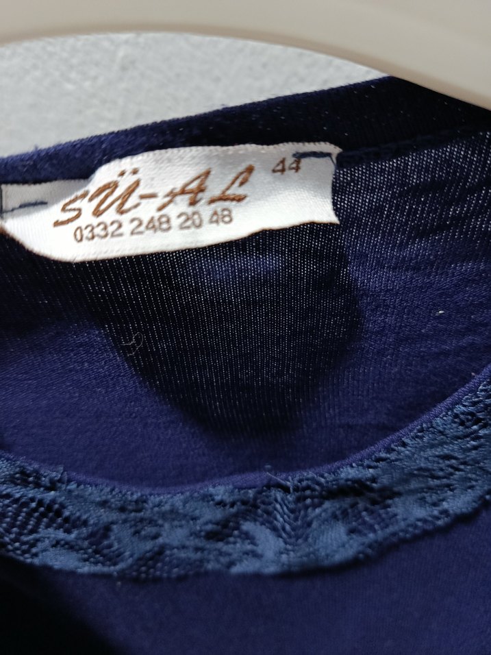 Kadın Uzun Kollu Mavi ikili takım tişört hırka - Görsel 3