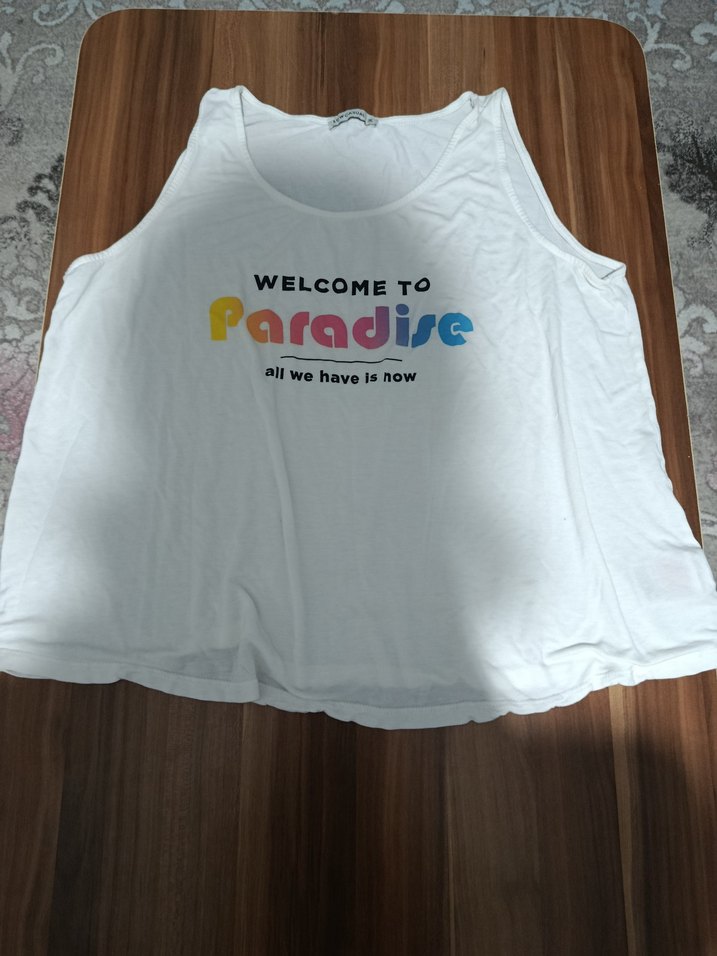 Baskılı Beyaz Hamile Tişörtü - Görsel 3