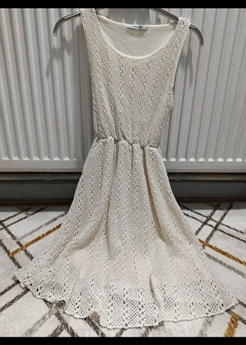 Dantel Detaylı Bohem Midi Triko Elbise 12.13 yaş - Görsel 2