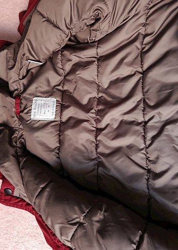 Bordo Düğmeli Erkek Çocuk Mont - Görsel 4