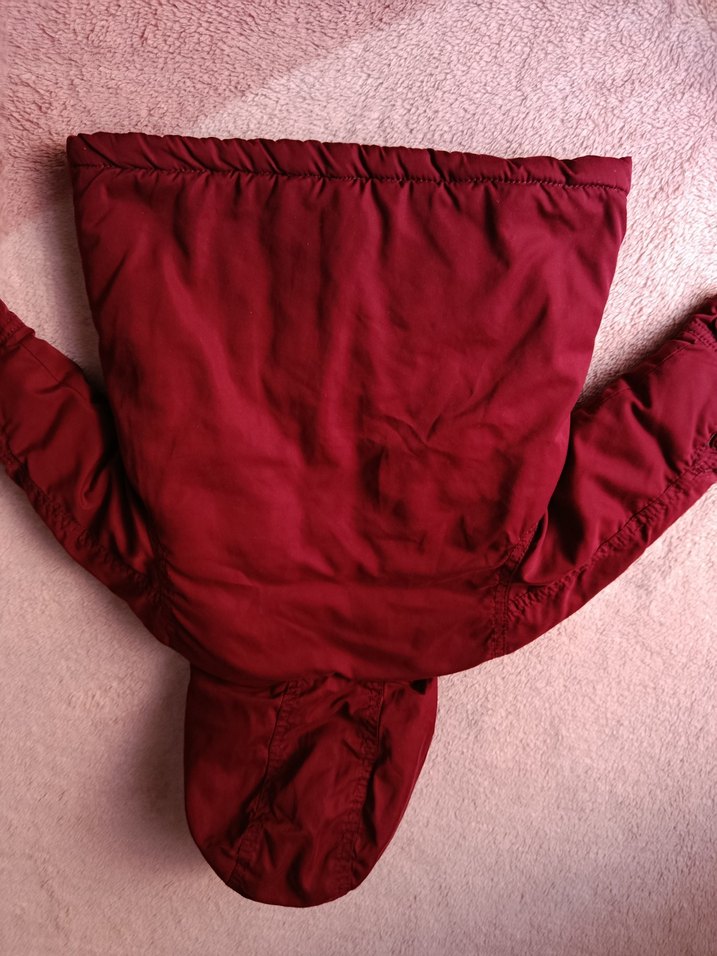 Bordo Düğmeli Erkek Çocuk Mont - Görsel 5